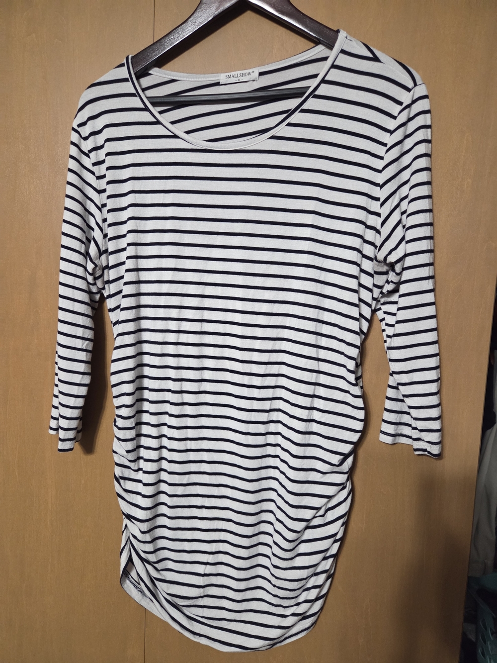 Maternity Black & White Striped Shirt
